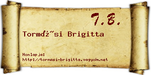 Tormási Brigitta névjegykártya