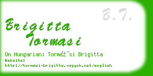 brigitta tormasi business card